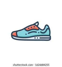 Vector colorful icon for sneakers
