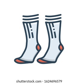 Vector colorful icon for socks