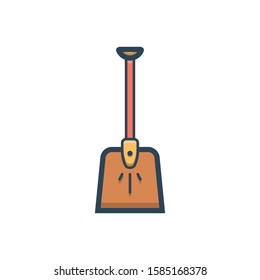 Vector colorful icon for spade