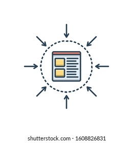 Vector colorful icon for specification
