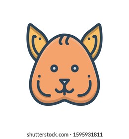 Vector colorful icon for squirrel