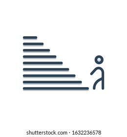 Vector colorful icon for step