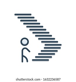 Vector colorful icon for step