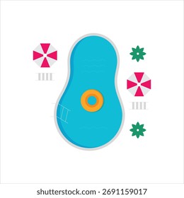 Icono colorido del Vector para la piscina