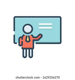Vector colorful icon for teaching