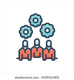 Vector colorful icon for team bonding activities