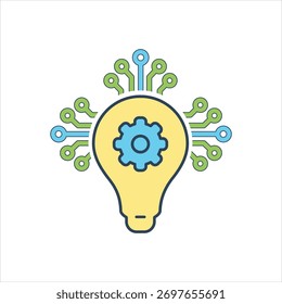 Icono colorido de Vector para el avance tecnológico