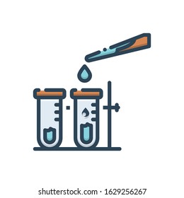 Vector colorful icon for testing