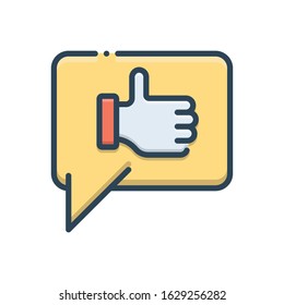 Vector colorful icon for thanks
