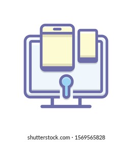Vector colorful icon for total