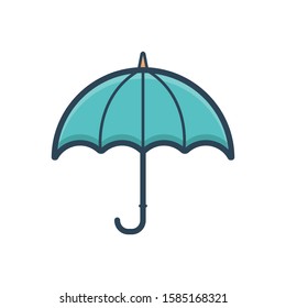 Vector colorful icon for umbrella