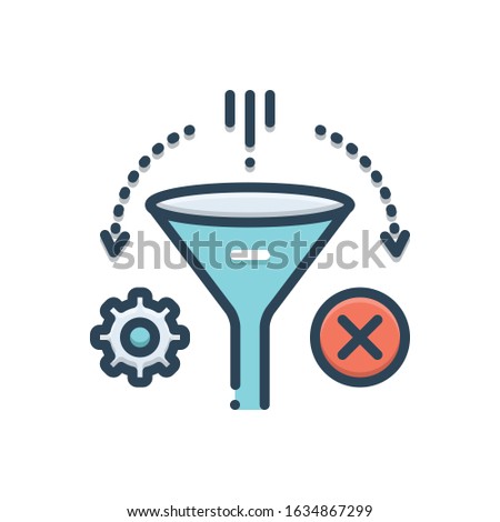 Vector colorful icon for un filter