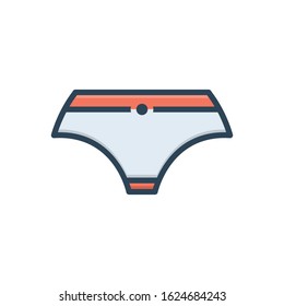 Vector colorful icon for underwear