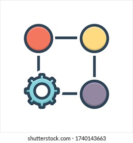 Vector colorful icon for unit