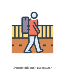 Vector colorful icon for vagrant