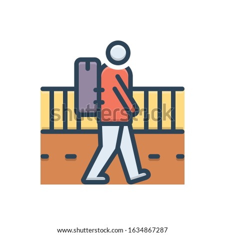 Vector colorful icon for vagrant