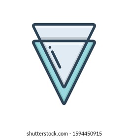 Vector colorful icon for verge coin