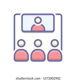 Vector colorful icon for video