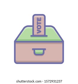 Vector colorful icon for vote