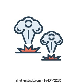Vector colorful icon for war