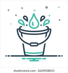 Vector colorful icon for water