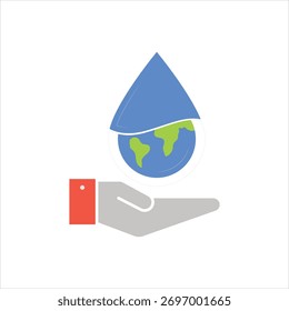 Farbiges Vektorsymbol für Wasserschutz