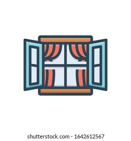 Vector colorful icon for window