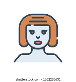 Vector colorful icon for women