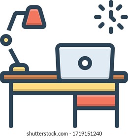 Vector colorful icon for workspace