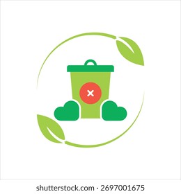 Vector colorido icono para el negocio de cero residuos