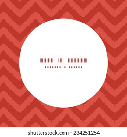 Vector colorful ikat chevron frame seamless pattern background