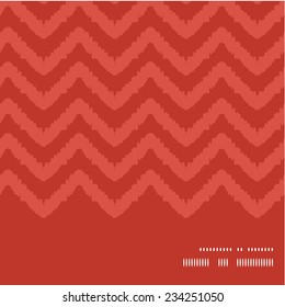 Vector colorful ikat chevron horizontal frame seamless pattern background