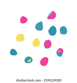 Vector Colorful Illustration of Abstract Doodle Pattern Isolated on White Background
