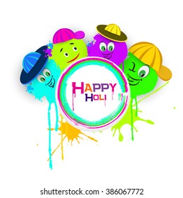 Vector colorful illustration or background and flyer for holi festival, holi celebration.