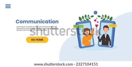 Vector colorful illustration of communication via the Internet, social networking, chat, video, news, messages, web site, search friends, mobile web graphics vector
