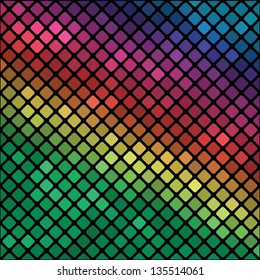 Vector colorful illustration with diagonal square mosaic background  for your design