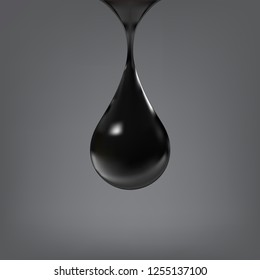 Vector Colorful Illustration a Drop on grey Background. Raindrop for rain illustration