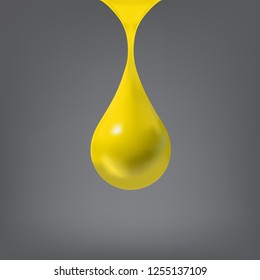 Vector Colorful Illustration a Drop on grey Background. Raindrop for rain illustration