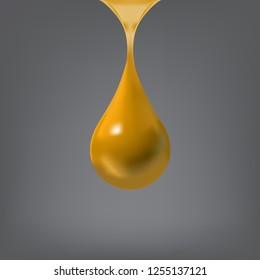 Vector Colorful Illustration a Drop on grey Background. Raindrop for rain illustration