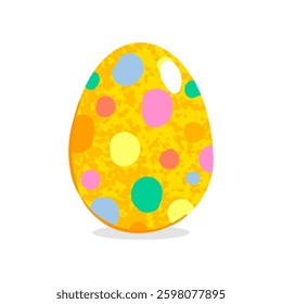 Vector Colorful Illustration of Easter Egg Isolated on White Background