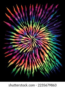 Vector colorful illustration of effect in psychedelic style.