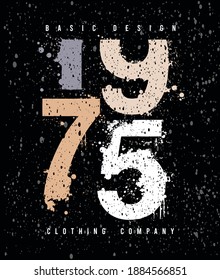 Vector colorful illustration of failed numbers with splash texture.