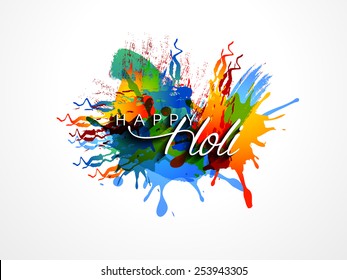 Vector colorful  illustration for holi festival.