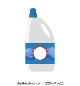 Vector Colorful Illustration of Household Cleaning Bottle Isolated on White Background