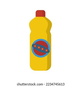 Vector Colorful Illustration of Household Cleaning Bottle Isolated on White Background