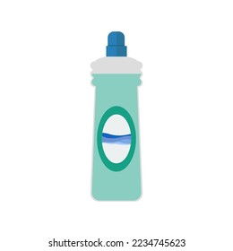 Vector Colorful Illustration of Household Cleaning Bottle Isolated on White Background
