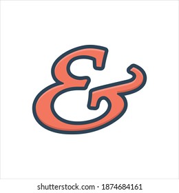 Icono de ilustración de color vectorial para y