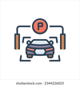 Vector colorful illustration icon for lot