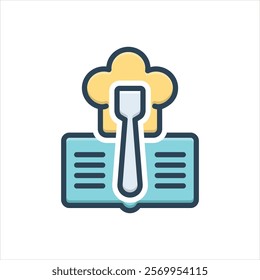 Vector colorful illustration icon for 