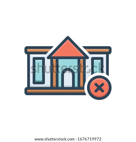 Vector colorful illustration icon for abandon